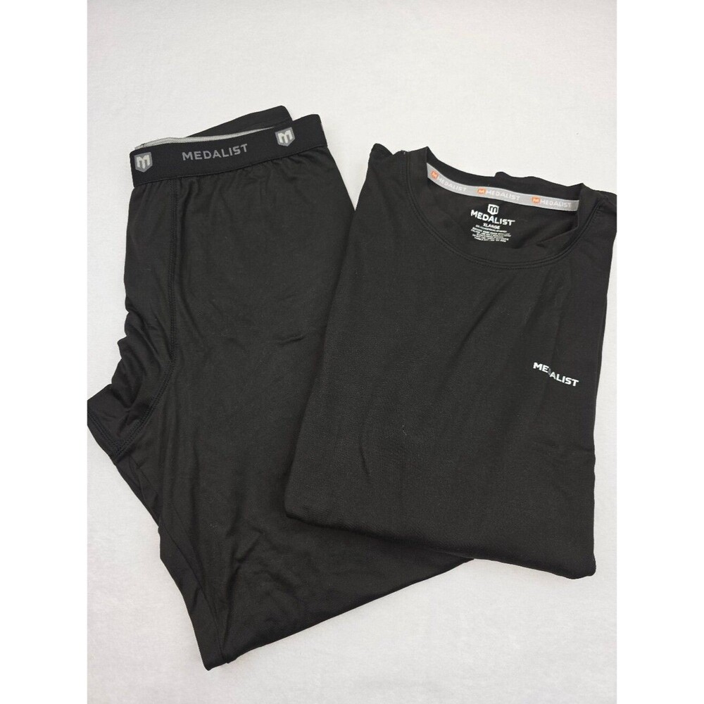 Medalist Men's Athletic Long Underwear Set Size XL Black 3908